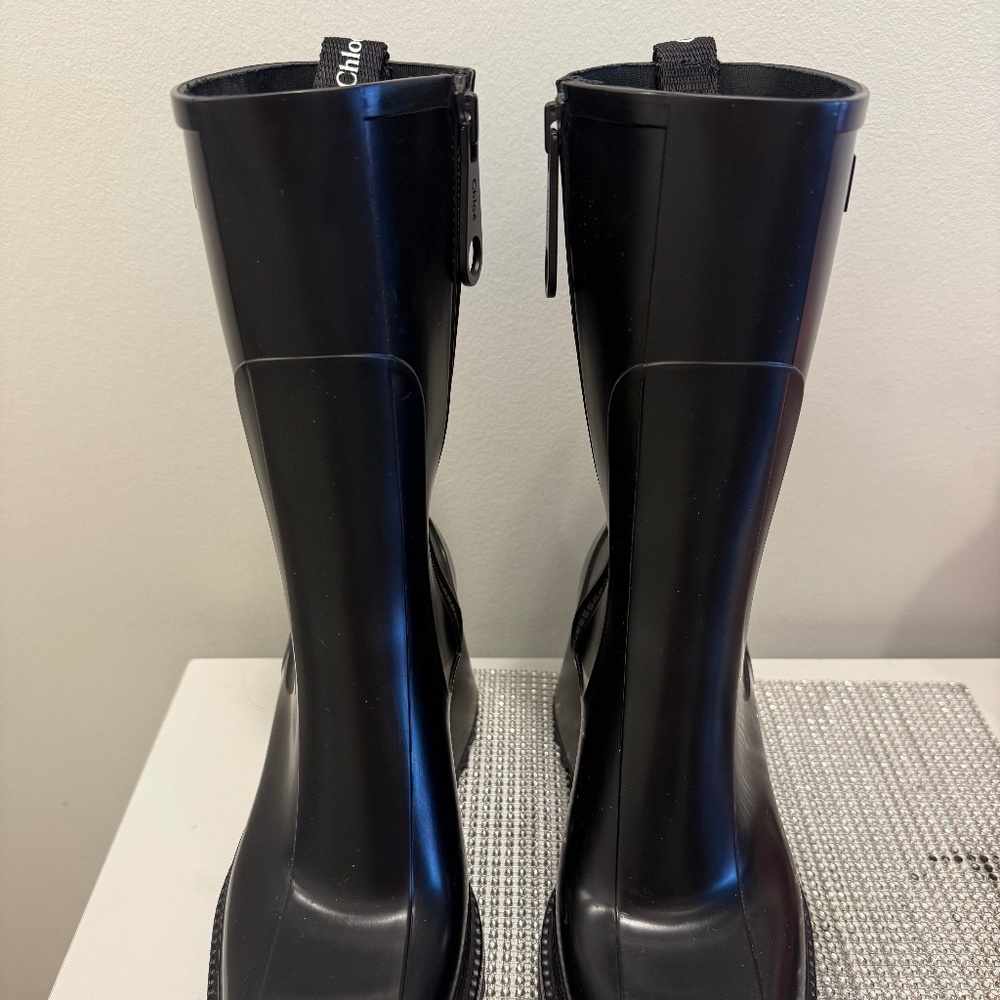 Chloé Black Betty Rainboots SIZE 38